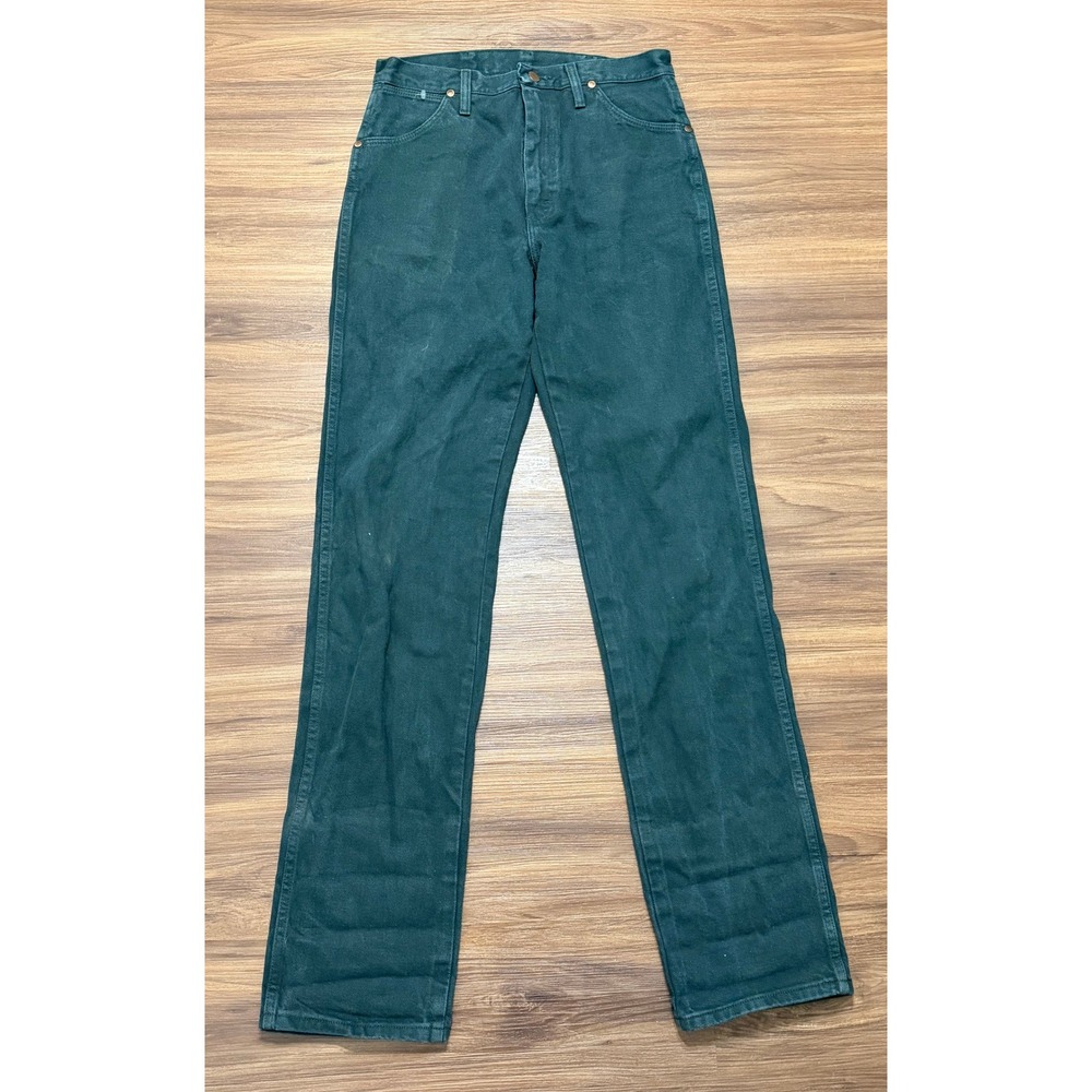 Wrangler Cowboy Cut 13MWZKM Hunter Green Jeans Mens Sz 30x36 Original Fit Denim